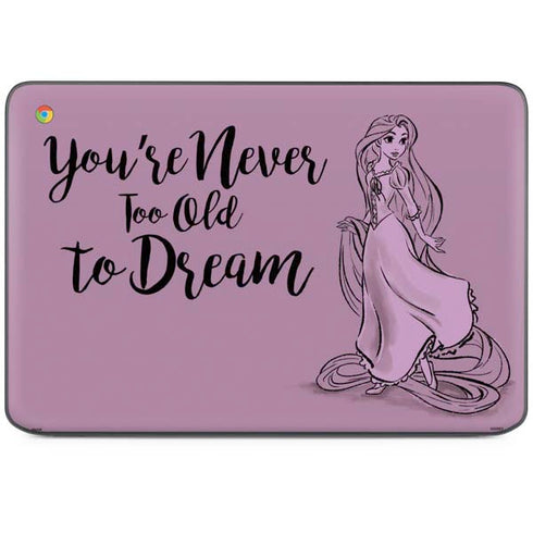 Disney Princess Rapunzel Never Too Old To Dream Art HP Chromebook Skin