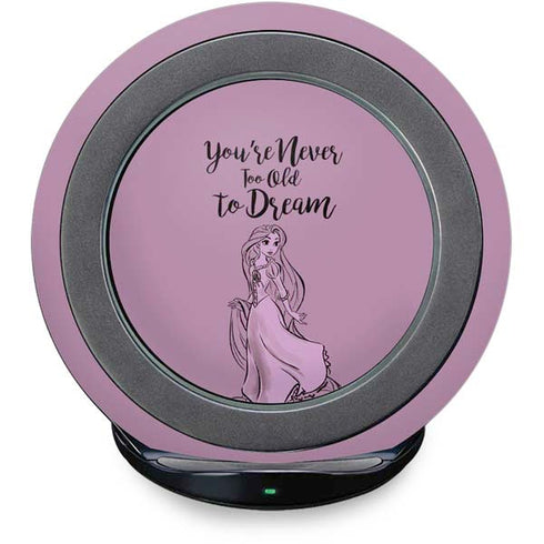 Disney Princess Rapunzel Never Too Old To Dream Art Fast Charge Wireless Charging Stand Skin