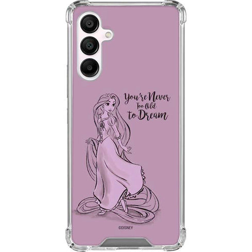 Disney Princess Rapunzel Never Too Old To Dream Art Galaxy A16 5G Clear Case