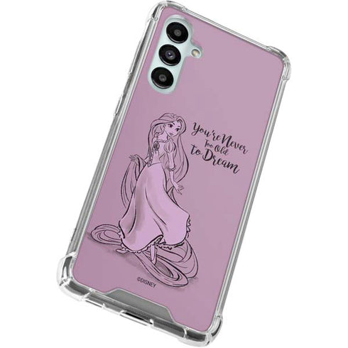 Disney Princess Rapunzel Never Too Old To Dream Art Galaxy A16 5G Clear Case