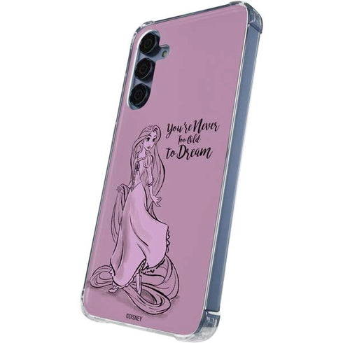 Disney Princess Rapunzel Never Too Old To Dream Art Galaxy A35 5G Clear Case