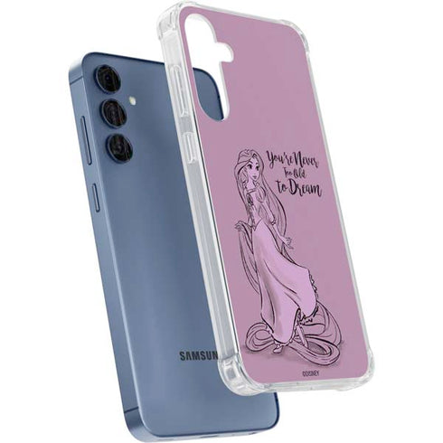 Disney Princess Rapunzel Never Too Old To Dream Art Galaxy A35 5G Clear Case