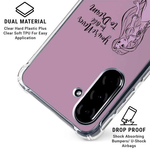 Disney Princess Rapunzel Never Too Old To Dream Art Galaxy A36 5G Clear Case