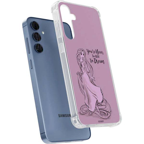 Disney Princess Rapunzel Never Too Old To Dream Art Galaxy A55 5G Clear Case