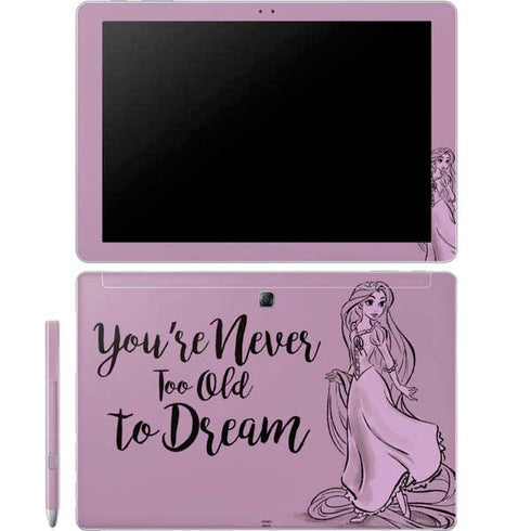 Disney Princess Rapunzel Never Too Old To Dream Art Galaxy Book 12in Skin