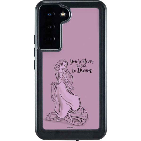Disney Princess Rapunzel Never Too Old To Dream Art Galaxy S24 Plus Waterproof Case