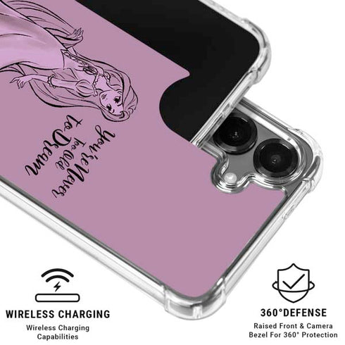 Disney Princess Rapunzel Never Too Old To Dream Art Galaxy S26 Clear Case