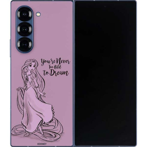 Disney Princess Rapunzel Never Too Old To Dream Art Galaxy Z Fold6 Skin
