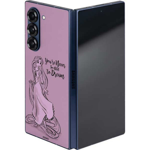 Disney Princess Rapunzel Never Too Old To Dream Art Galaxy Z Fold6 Skin