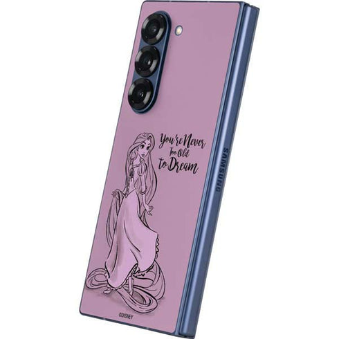 Disney Princess Rapunzel Never Too Old To Dream Art Galaxy Z Fold6 Skin