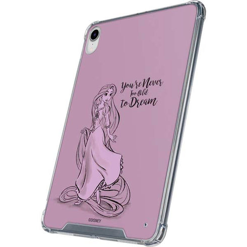 Disney Princess Rapunzel Never Too Old To Dream Art iPad 11th Gen (2025) Clear Case