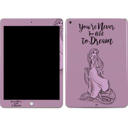 Disney Princess Rapunzel Never Too Old To Dream Art Apple iPad Skin
