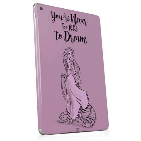Disney Princess Rapunzel Never Too Old To Dream Art Apple iPad Skin