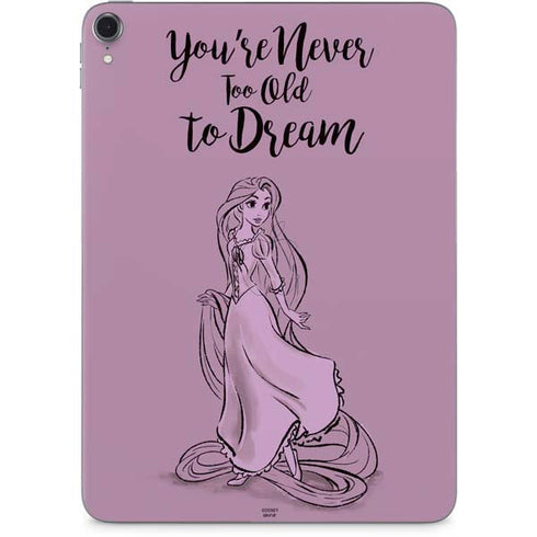 Disney Princess Rapunzel Never Too Old To Dream Art Apple iPad Pro Skin