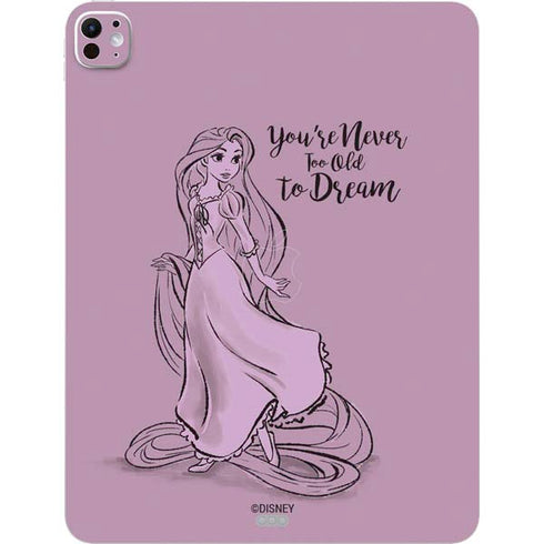 Disney Princess Rapunzel Never Too Old To Dream Art iPad Pro 13in M4 (2024) Skin
