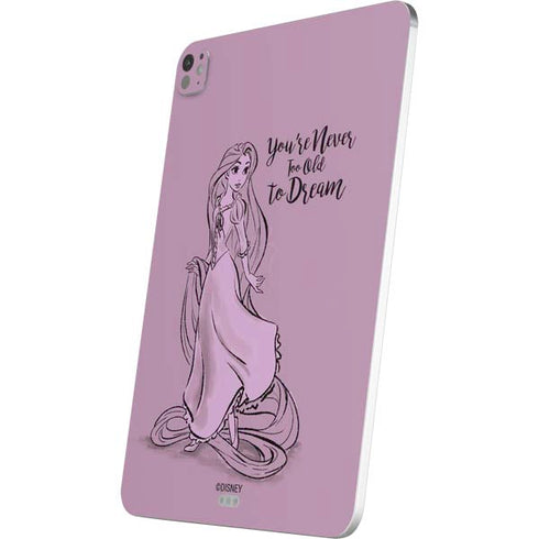 Disney Princess Rapunzel Never Too Old To Dream Art iPad Pro 13in M4 (2024) Skin