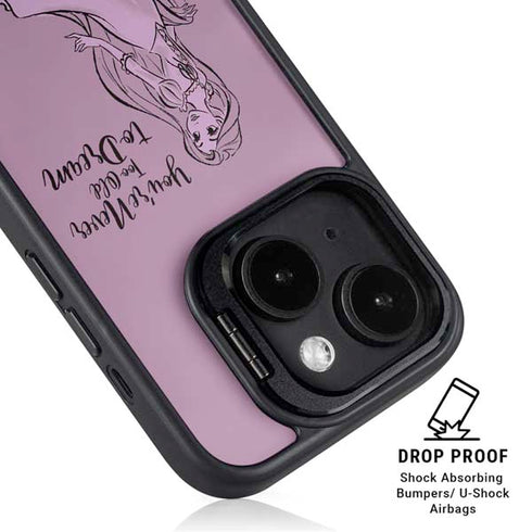 Disney Princess Rapunzel Never Too Old To Dream Art iPhone 14 Plus Kickstand Case