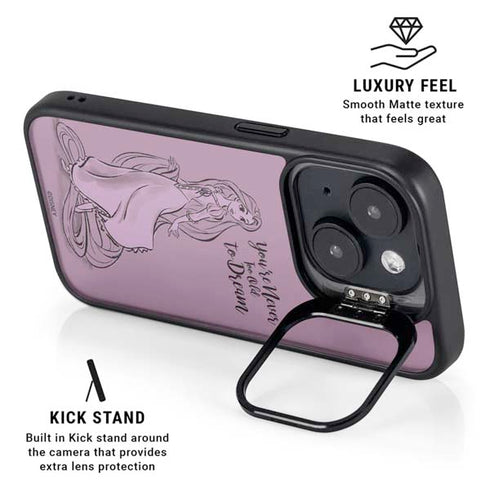Disney Princess Rapunzel Never Too Old To Dream Art iPhone 15 Kickstand Case