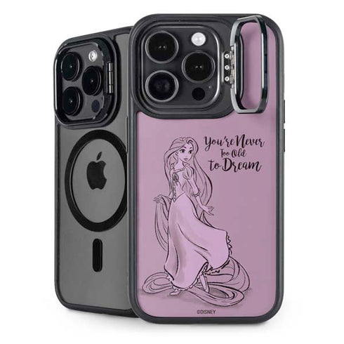 Disney Princess Rapunzel Never Too Old To Dream Art iPhone 15 Pro Max Kickstand Case