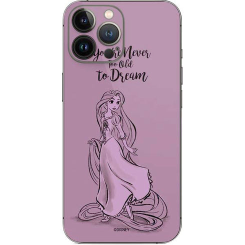 Disney Princess Rapunzel Never Too Old To Dream Art iPhone 15 Pro Max Skin