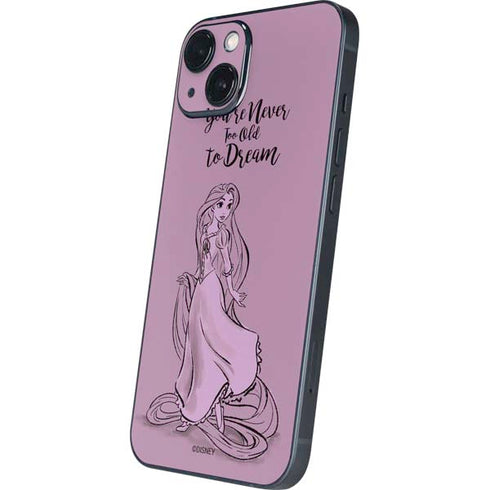 Disney Princess Rapunzel Never Too Old To Dream Art iPhone 15 Skin