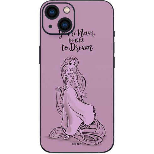 Disney Princess Rapunzel Never Too Old To Dream Art iPhone 15 Skin