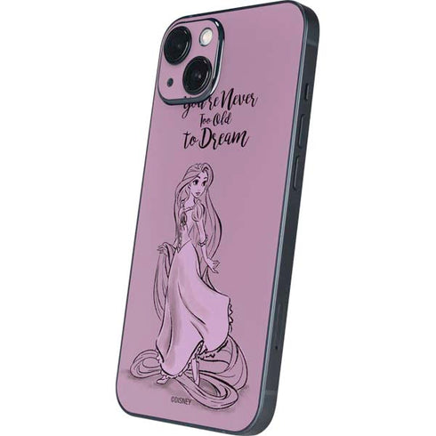 Disney Princess Rapunzel Never Too Old To Dream Art iPhone 15 Skin