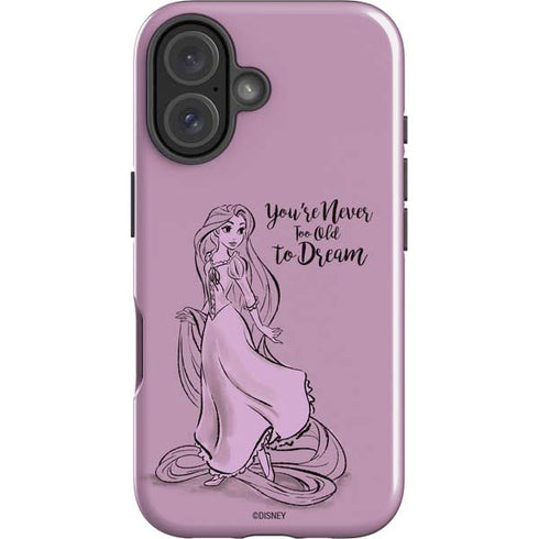Disney Princess Rapunzel Never Too Old To Dream Art iPhone 16 Impact Case