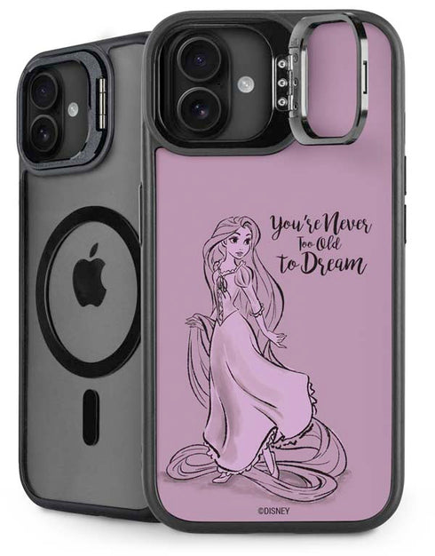 Disney Princess Rapunzel Never Too Old To Dream Art iPhone 16 Kickstand Case