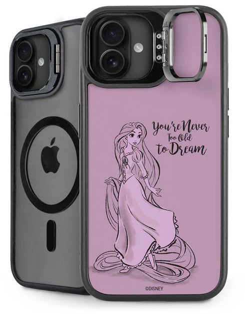 Disney Princess Rapunzel Never Too Old To Dream Art iPhone 16 Plus Kickstand Case