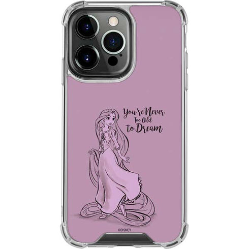Disney Princess Rapunzel Never Too Old To Dream Art iPhone 16 Pro Clear Case