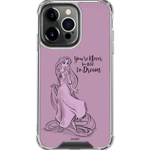 Disney Princess Rapunzel Never Too Old To Dream Art iPhone 16 Pro Max Clear Case