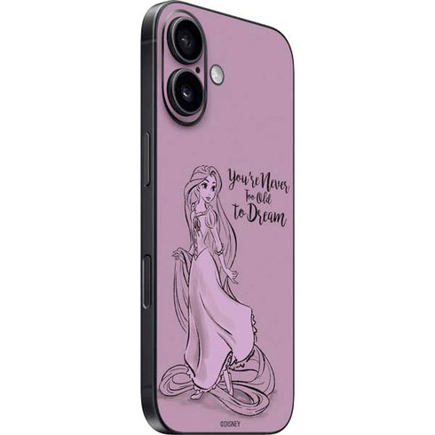 Disney Princess Rapunzel Never Too Old To Dream Art iPhone 16 Skin