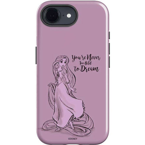 Disney Princess Rapunzel Never Too Old To Dream Art iPhone 16e Impact Case