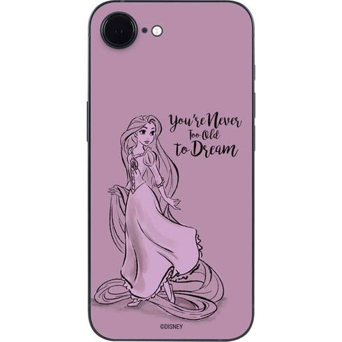 Disney Princess Rapunzel Never Too Old To Dream Art iPhone 16e Skin