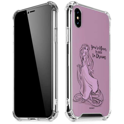 Disney Princess Rapunzel Never Too Old To Dream Art iPhone X/XS Clear Case
