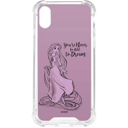 Disney Princess Rapunzel Never Too Old To Dream Art iPhone XS Clear Case