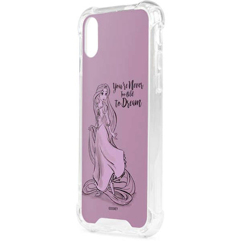 Disney Princess Rapunzel Never Too Old To Dream Art iPhone XS Clear Case