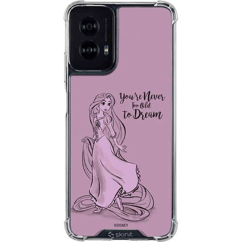 Disney Princess Rapunzel Never Too Old To Dream Art Moto G Power 5G (2024) Clear Case