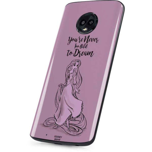 Disney Princess Rapunzel Never Too Old To Dream Art Moto G6 Skin