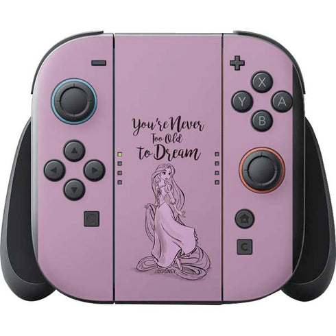 Disney Princess Rapunzel Never Too Old To Dream Art Nintendo Switch 2 (2025) with Joy-Con Skin