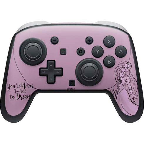 Disney Princess Rapunzel Never Too Old To Dream Art Nintendo Switch 2 (2025) Pro Controller Skin