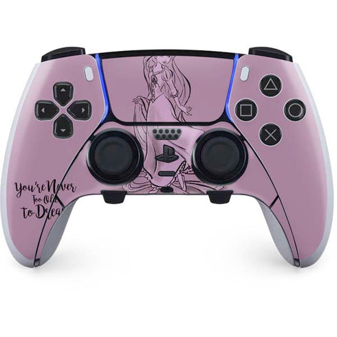 Disney Princess Rapunzel Never Too Old To Dream Art PS5 DualSense Edge Pro Controller Skin
