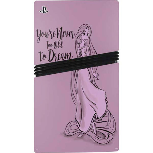 Disney Princess Rapunzel Never Too Old To Dream Art PS5 Pro Bundle Skin