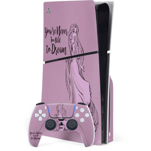 Disney Princess Rapunzel Never Too Old To Dream Art PlayStation PS5 Skins