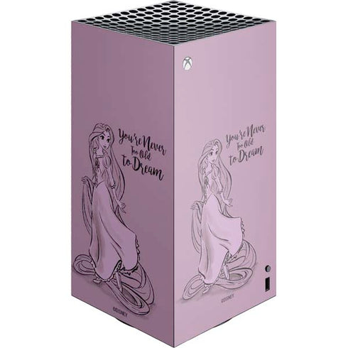 Disney Princess Rapunzel Never Too Old To Dream Art XBox Series X Digital Edition Console Skin