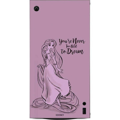 Disney Princess Rapunzel Never Too Old To Dream Art XBox Series X Digital Edition Console Skin