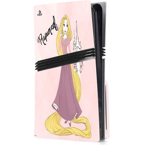 Disney Princess Rapunzel Art PS5 Pro Disk Console Skin