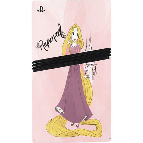 Disney Princess Rapunzel Art PS5 Pro Disk Console Skin