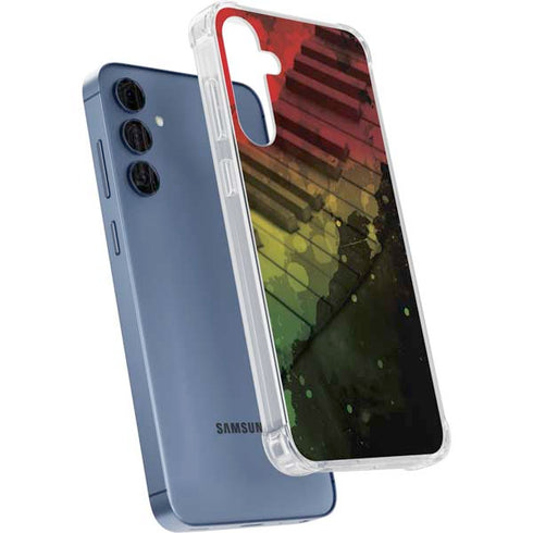 Rasta Color Keys Galaxy A55 5G Clear Case